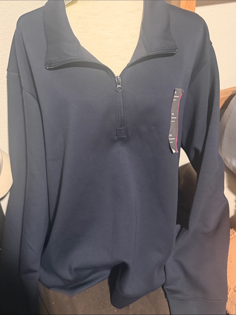 New..all in motion Navy Half-Zip Pullover Sweatshirt